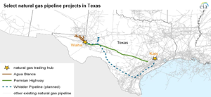 Source: U.S. Energy Information Administration, Natural Gas Pipeline Project Tracker Note: Map is as of March 11, 2021.